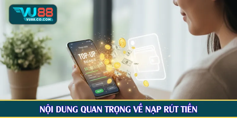 Nội dung quan trọng về nạp rút tiền