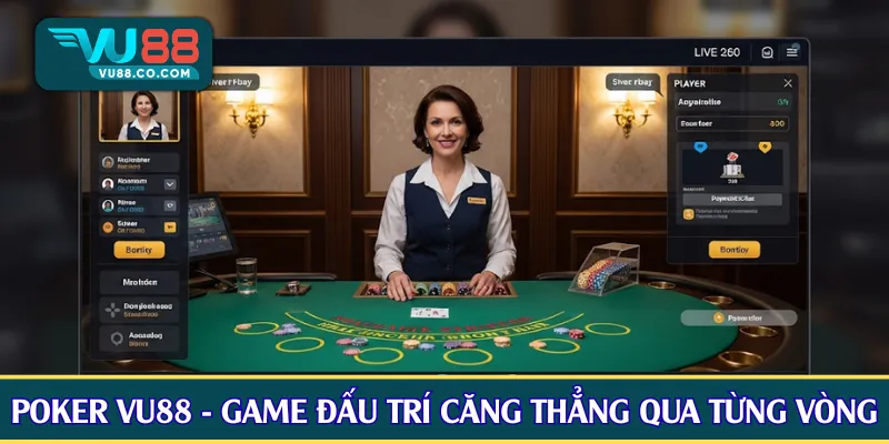 Poker VU88 - Game bài đấu trí căng thẳng qua từng vòng